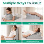 Ergonomic 27° Memory Foam Support Pillow for Couples