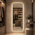 65" x 24" Oversized Backlit Rectangular LED Full Length Mirror