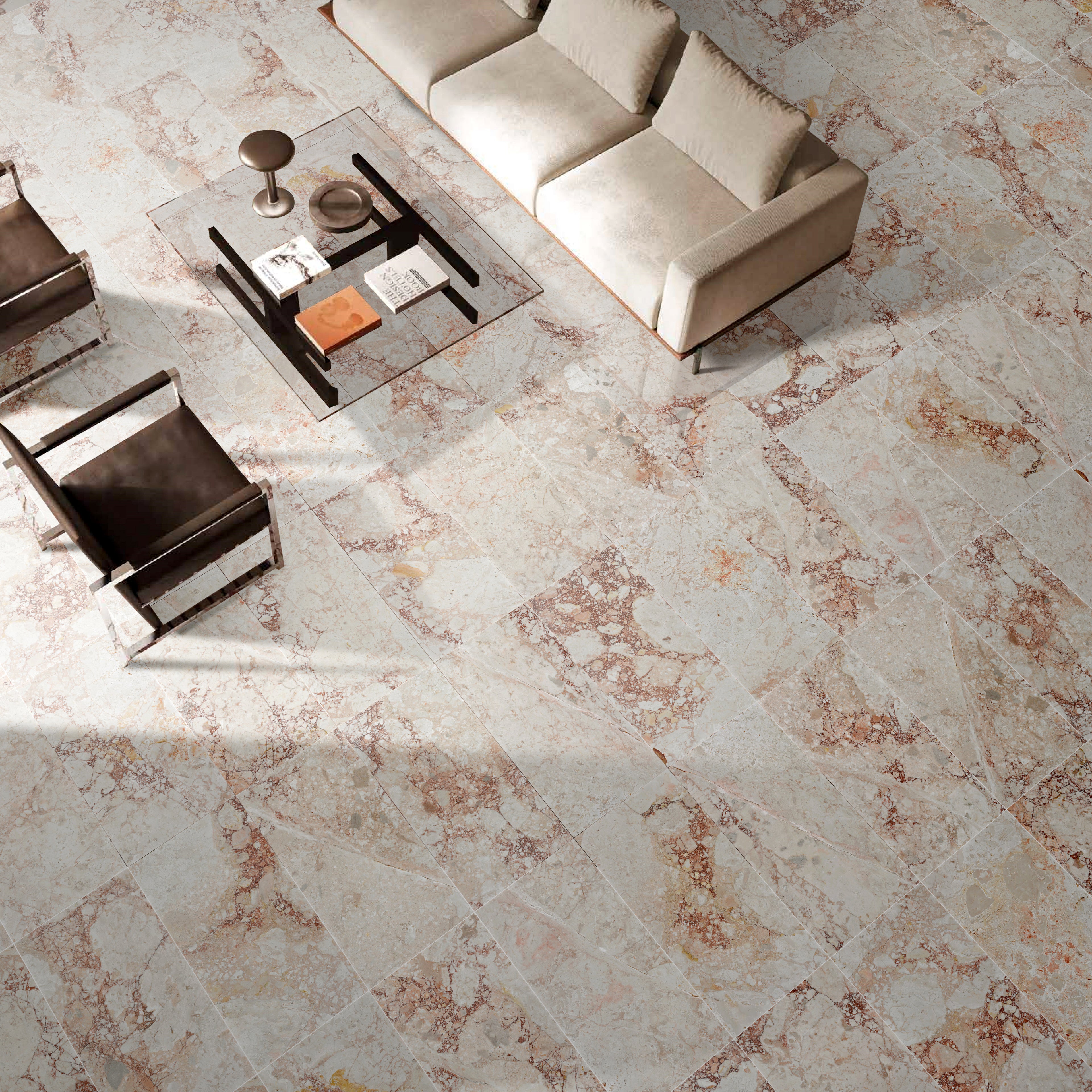 12x24 Pink Natural Marble Polished Tiles