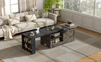U-Can Farmhouse Lift Top Coffee Table With Barn Doors