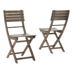 Outdoor Acacia Wood Folding Dining Chair (Set of 2)