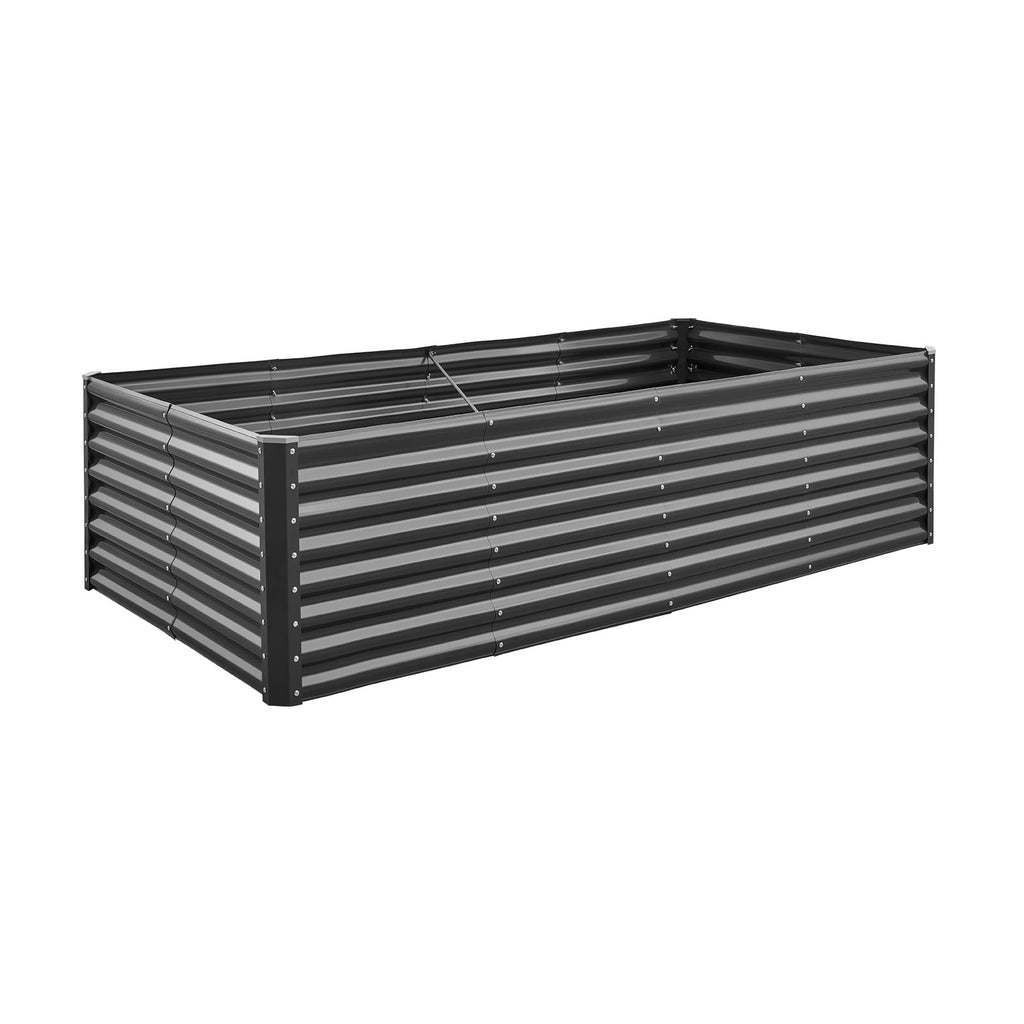 Metal Raised Garden Bed - 8 x 4 x 2 ft Galvanized Planter