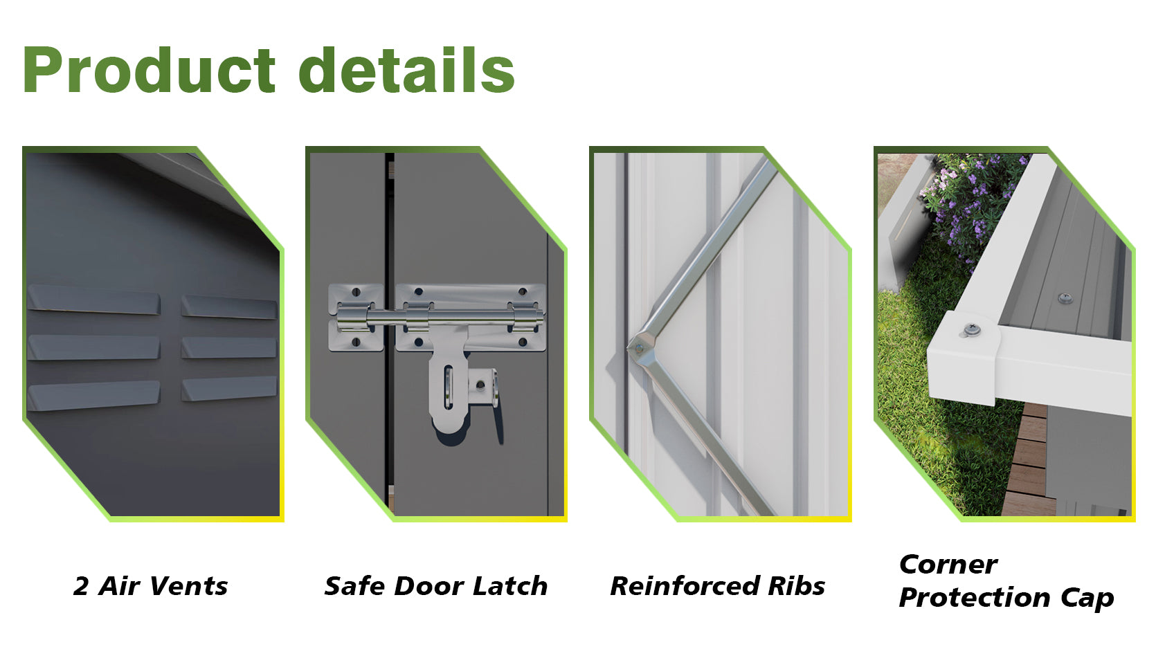 12x4ft Metal Lean to Shed with Open-Sided Pergola