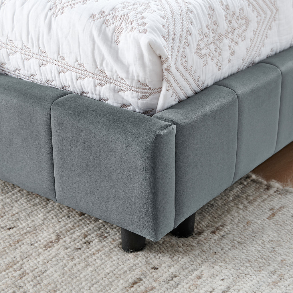 Queen Size Upholstered Tufted Bed Frame
