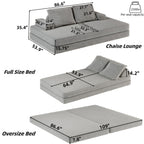 86.6" Multifunctional Convertible Sofa Bed