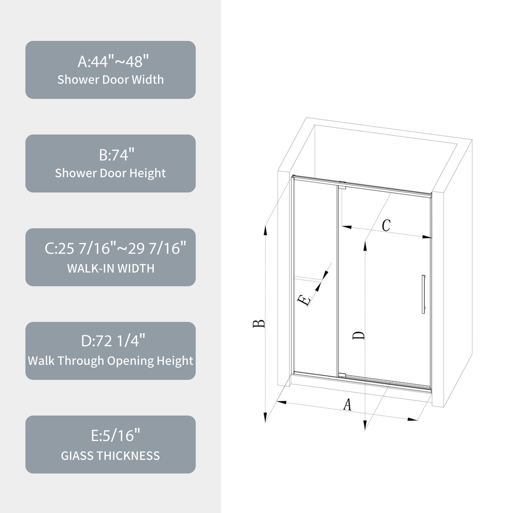 Brushed Nickel Pivot Shower Door