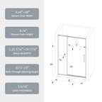 Brushed Nickel Pivot Shower Door