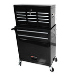 High Capacity Rolling Tool Chest with Wheels and Drawers, 8-Drawer Tool Storage Cabinet--BLACK