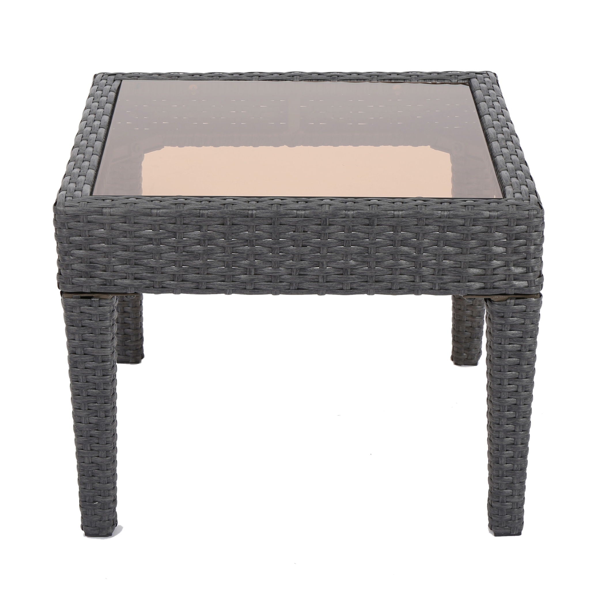 Outdoor Antibes Wicker Side Table - Gray