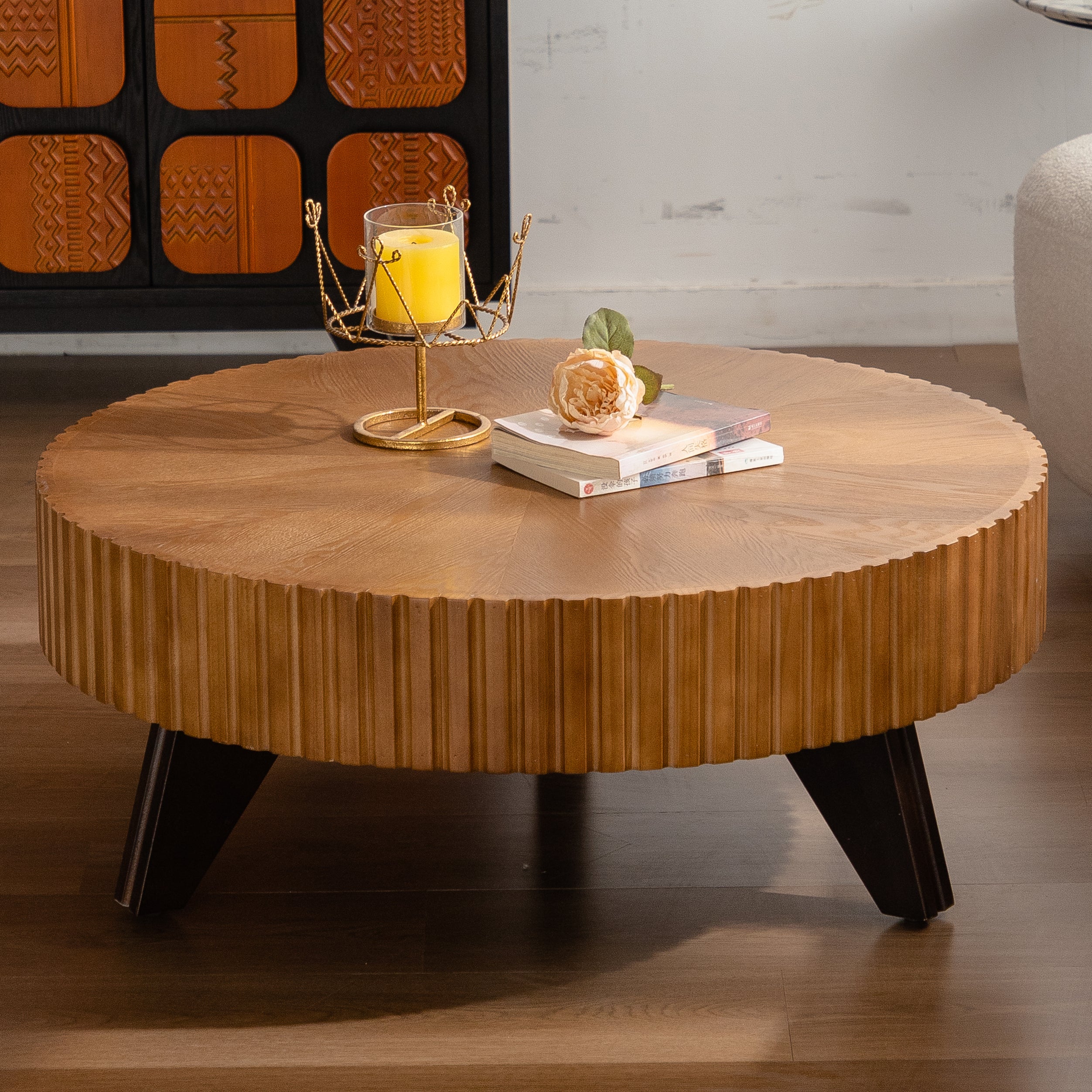 35.4" Round Retro Coffee Table