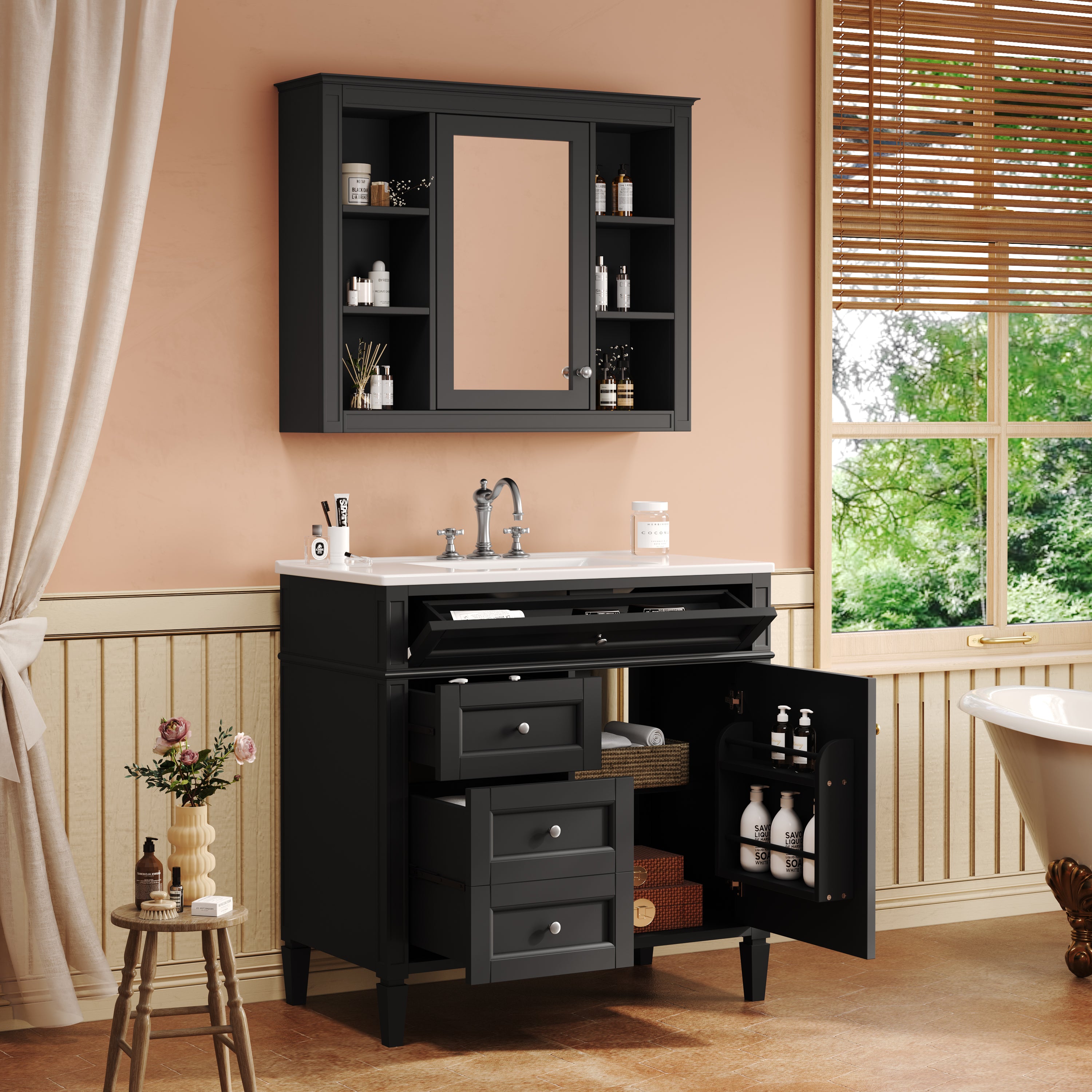 36'' Bathroom Vanity with Medicine Cabinet