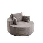 55'' Corduroy Foam Single Swivel Chair