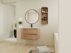 30" Wall-Mounted Bathroom Vanity With Sink and Storage Rack