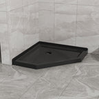 Goodyo 36 in. Corner Drain Neo-Angle Shower Base