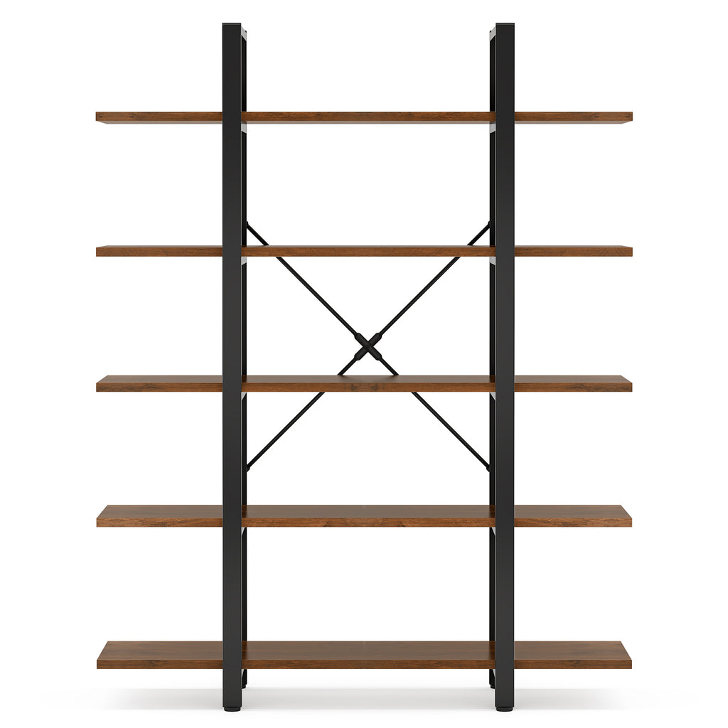 Vintage Industrial 5-Tier Bookshelf