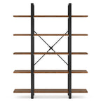 Vintage Industrial 5-Tier Bookshelf