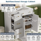 36" Bathroom Vanity with Ceramic Sink