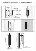 8 Ft Double Sliding Barn Door Track and Handle Hardware Kit