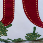 JOY Embroidered Christmas Throw Pillow