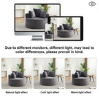 43-Inch Round Corduroy Single Sofa