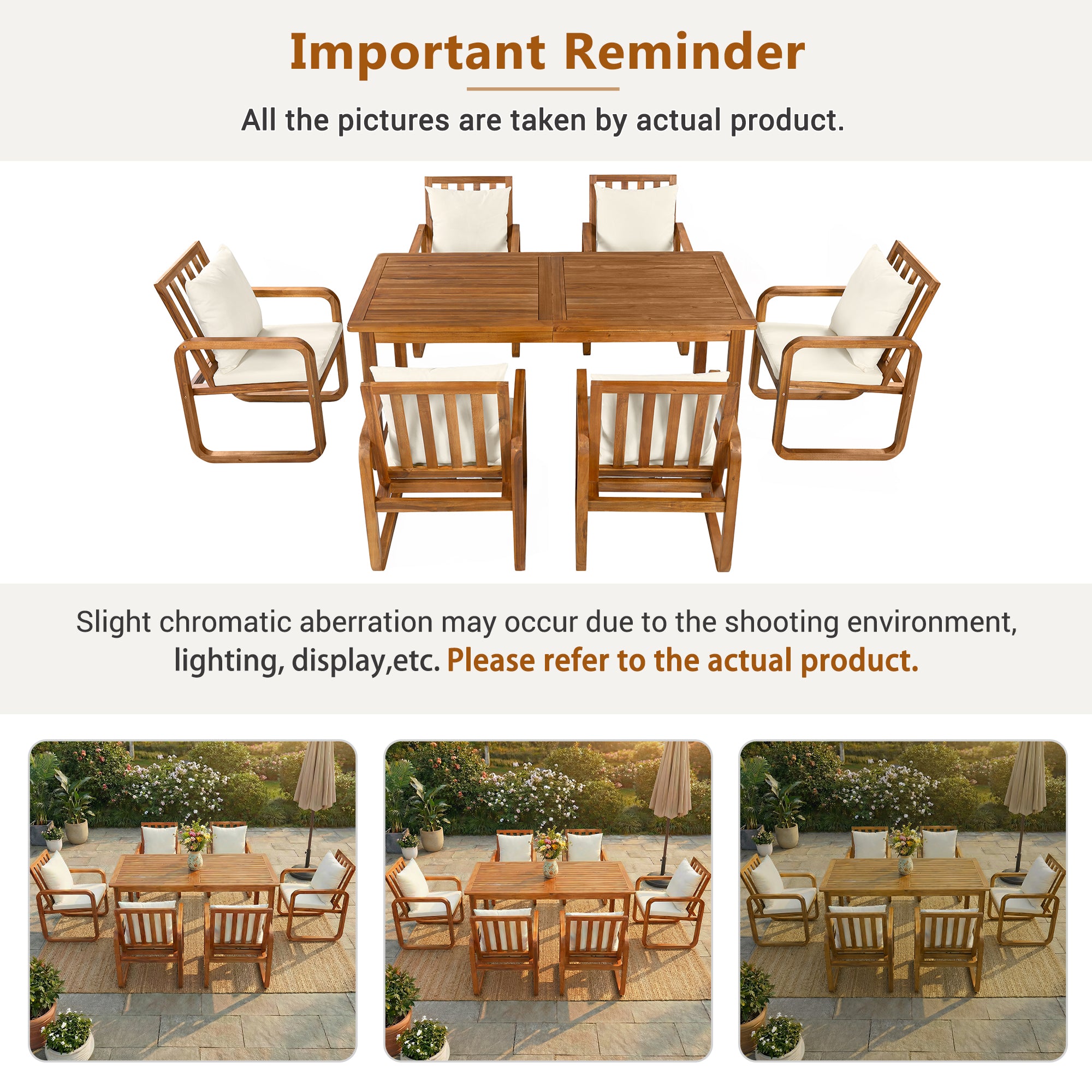 7 Pieces Patio Dining Set