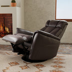 Global Home Swivel Glider Recliner with Adjustable Headrest & Footrest