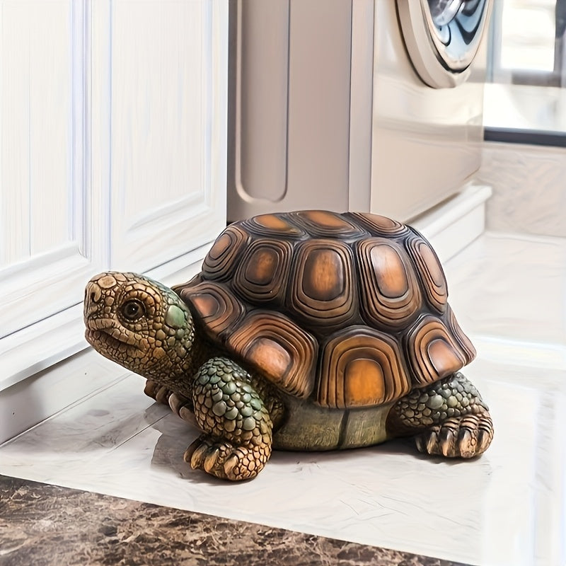 18" Garden Turtle Statue Stool - Multi-Purpose Decorative Resin Sculpture