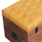 Solid Wood Buffalo Hide Honey Storage Box