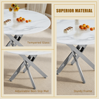 Modern Round Glass Dining Table
