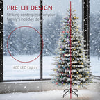 6.5ft Snow Flocked Artificial Christmas Tree