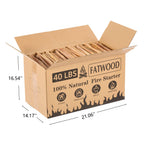 40 Lbs Fatwood Fire Starter Sticks, 100%