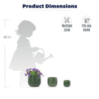 Handmade Glazed Ceramic Planter Set of 3