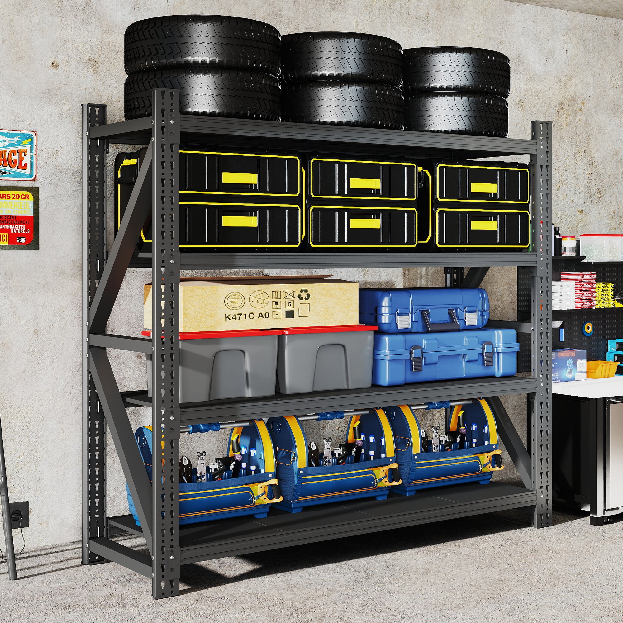Heavy Duty Garage Shelving Unit