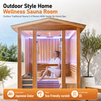 6000W Outdoor Traditional Steam Sauna With Fragrant Cedar Wood