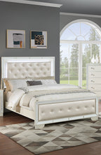 King Size Bed With LED And 2 Nightstands