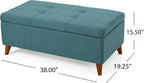 Tufted Ainsley Button Storage Ottoman Bench