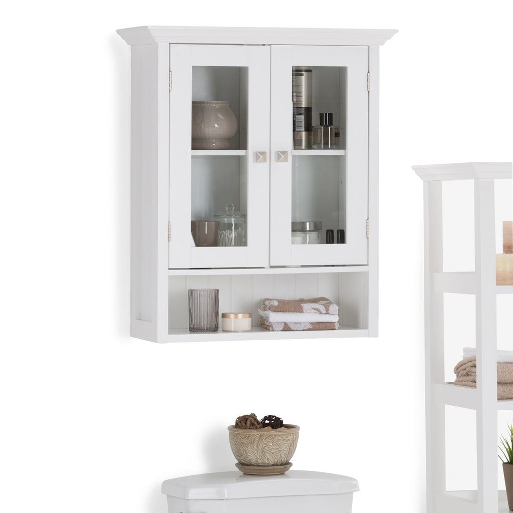 Acadian 24 Inch Wide Solid Wood Double Door Wall Cabinet