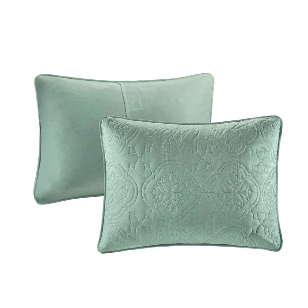 3 Piece Reversible Bedspread Set - Seafoam King/Cal King