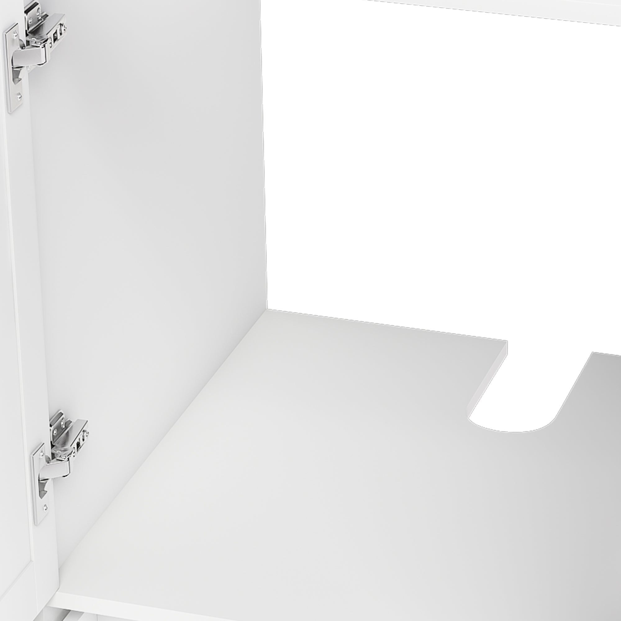 48" Bathroom Vanity Base Cabinet with Soft-Close Double Doors & 9 Smooth Drawers