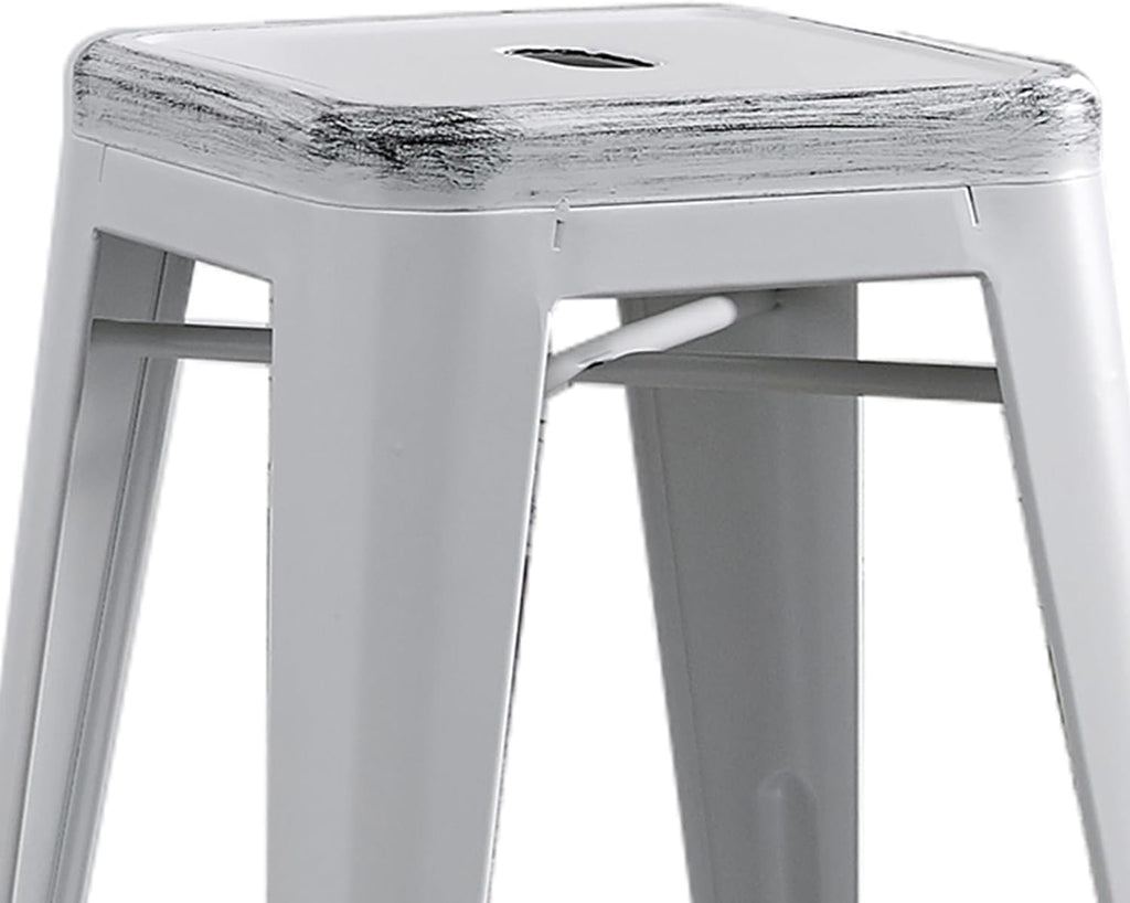 Backless Modern Metal Bar Stools Set of 2