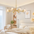 36" Modern Gold 8-Light Sputnik Chandelier