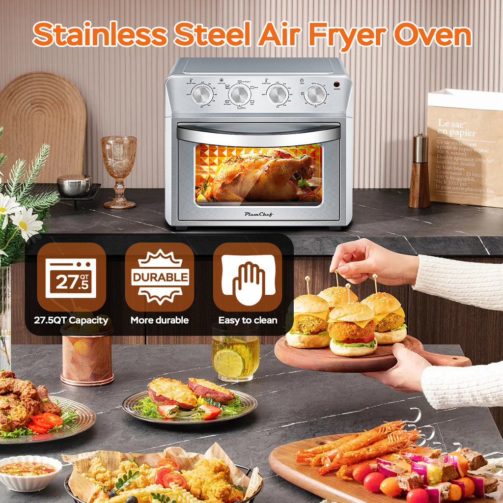 Plum Chef Air Fryer Oven 27.5QT, 6-in-1 Countertop Oven