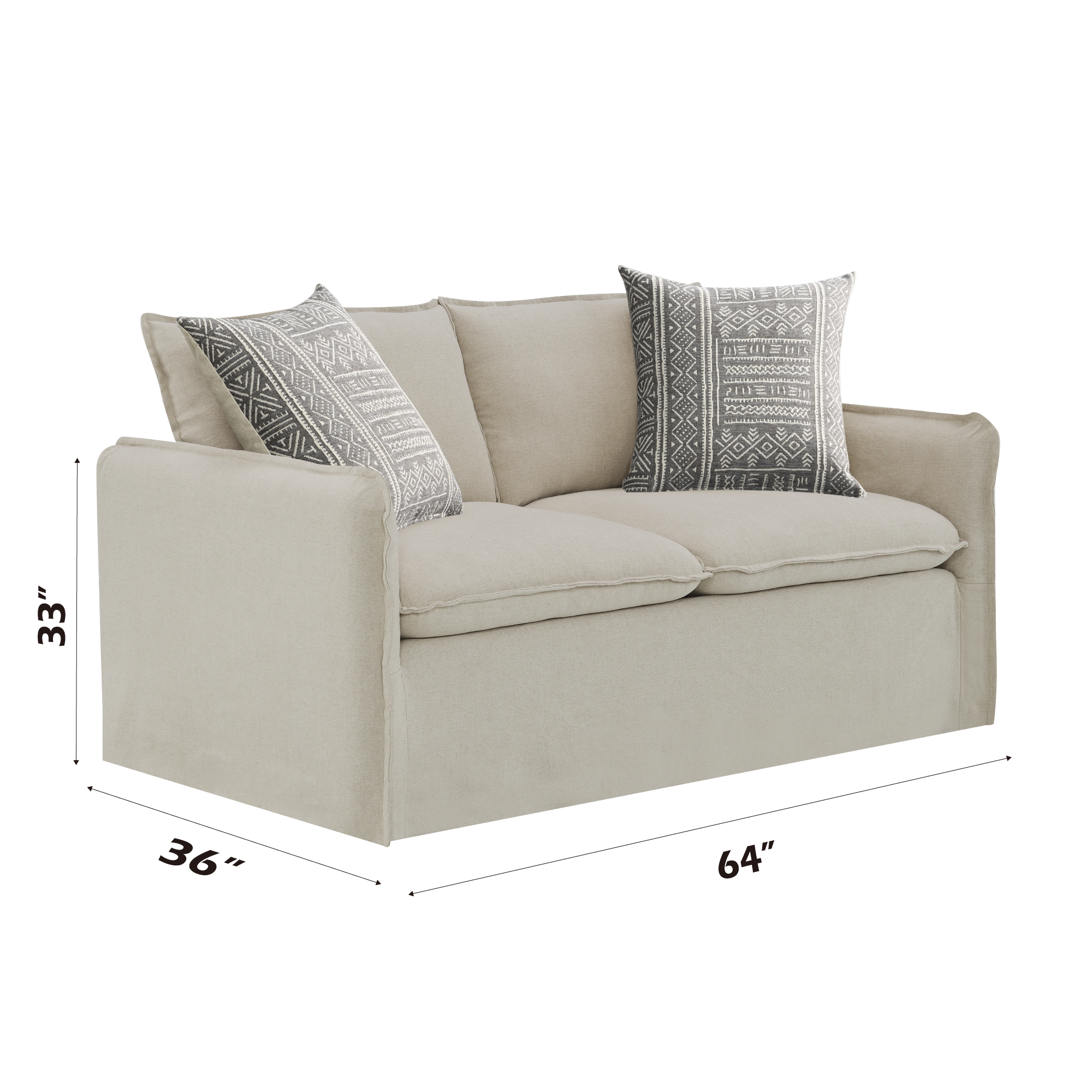 Upendo Pattern Fabric Sofa Set