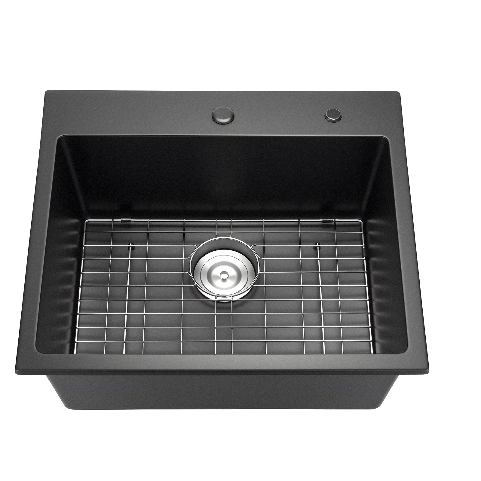 25 Inch Granite Kitchen Sink - Top Mount Single Bowl