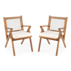 Patio Dining Chair with Cushion (Set of 2)