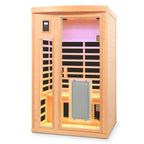Low EMF Hemlock Wood Far-Infrared Indoor Two Person Sauna Room