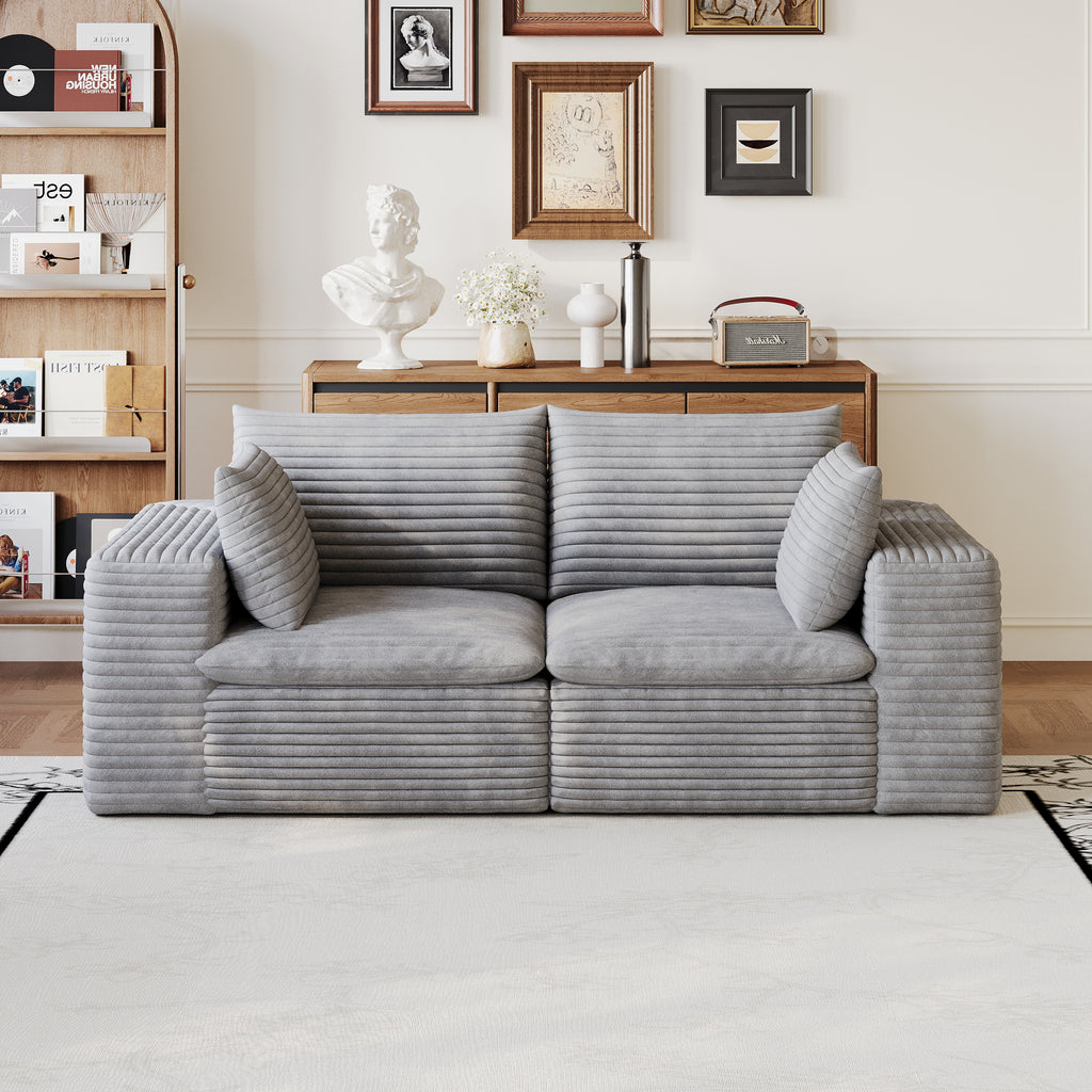 71" Cloud Sofa in Corduroy Fabric
