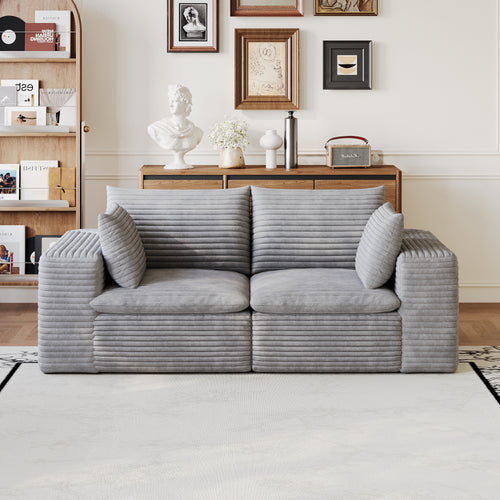 71" Cloud Sofa in Corduroy Fabric