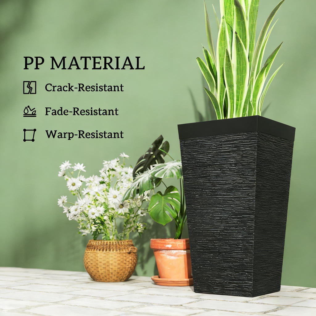 Modern Design Stackable Tapered Planters, Set of 3