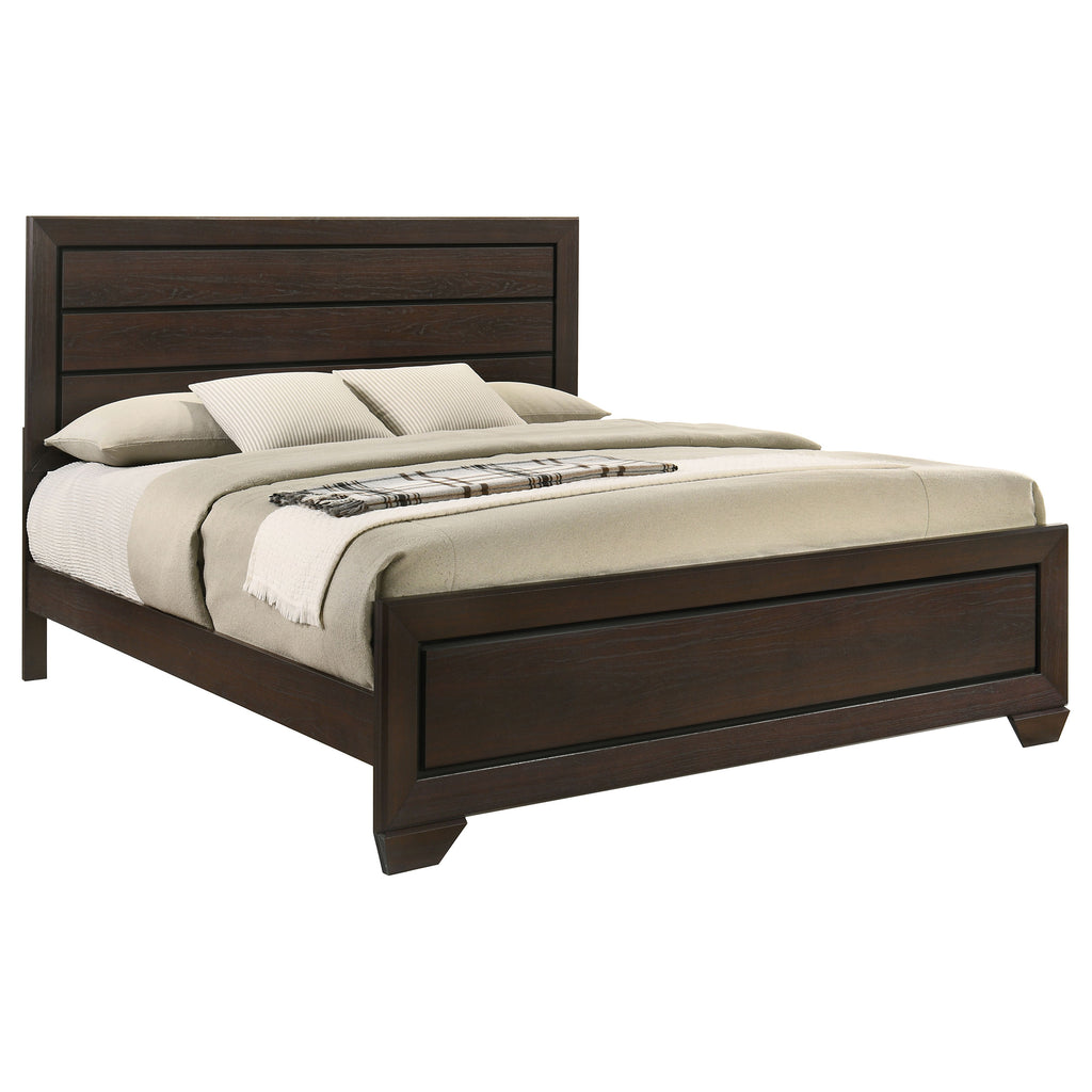 Villeparisis Dark Cocoa Eastern King Panel Bed